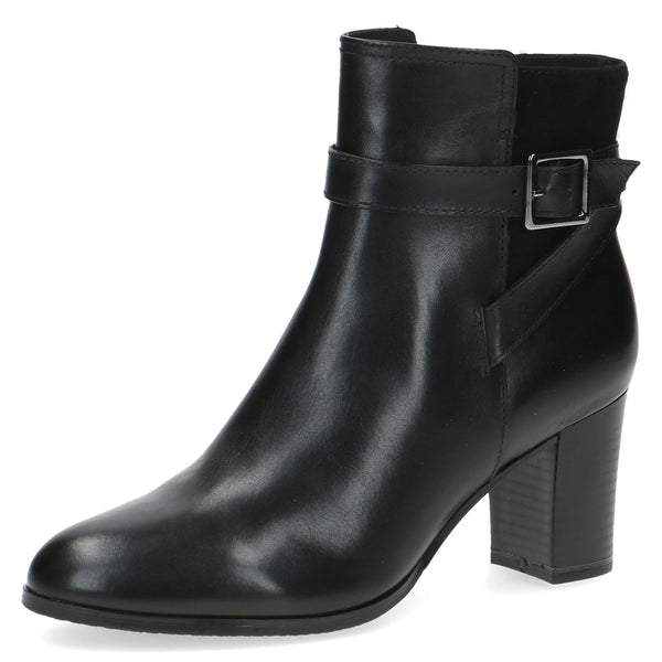 Caprice 25327 Strappy Heeled Ankle Boots - Black