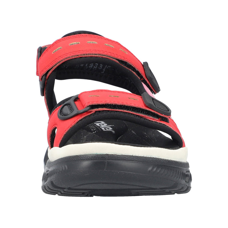 Rieker 64074-33 Lightweight Walking Sandal - Red Combination
