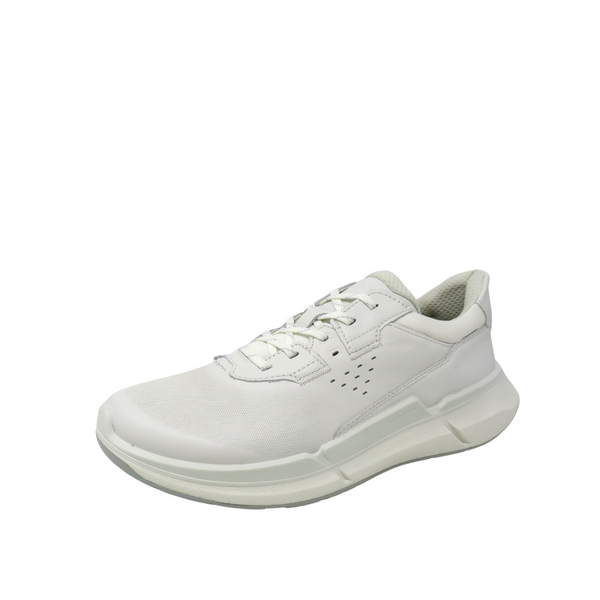 ECCO 830763 Biom Leather Laced Walking Sneaker - White