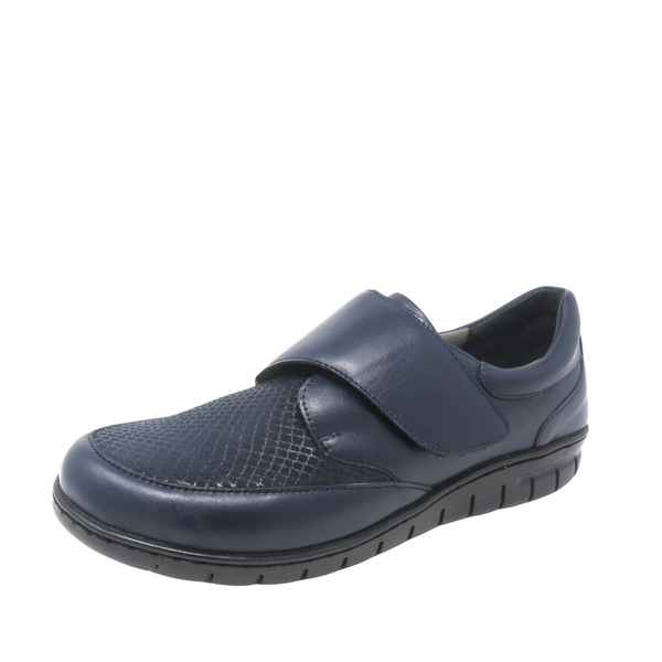 Softmode "Mira" Velcro Sytap Casual Shoe - Navy