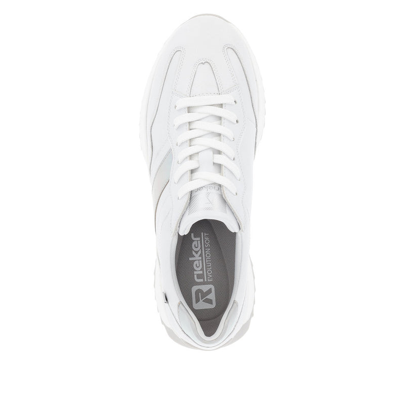 Rieker W1301-80 Evolution Laceed Sneaker - White