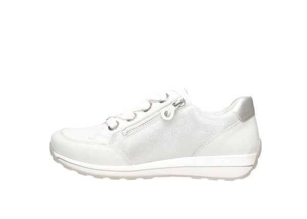 ARA 12-44587 Wide Fit Sneaker - White/Silver