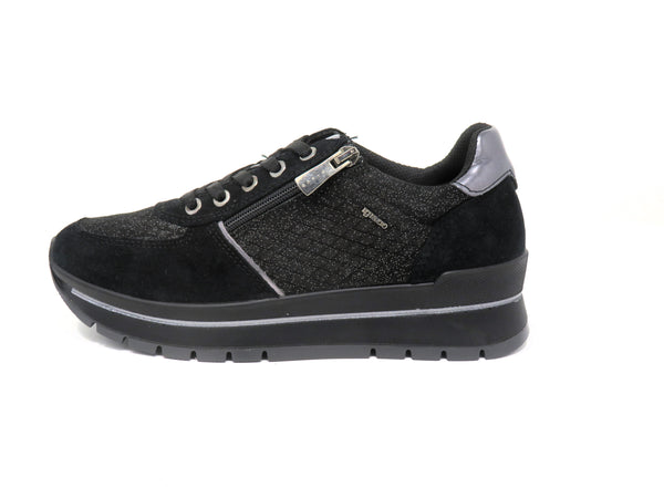 Igi & Co 4672900 Leather Sneaker - Black
