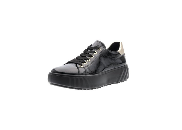 ARA 12-46523 Laced Sneaker - Black Patent