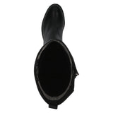 Caprice 25500 Long Leather Boot, Block Heel - Black