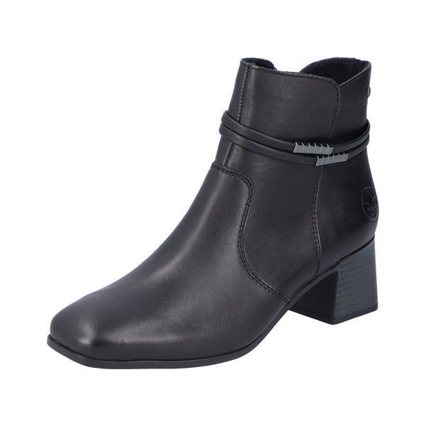 Rieker 70973-00 Ladies Ankle Boots - Black