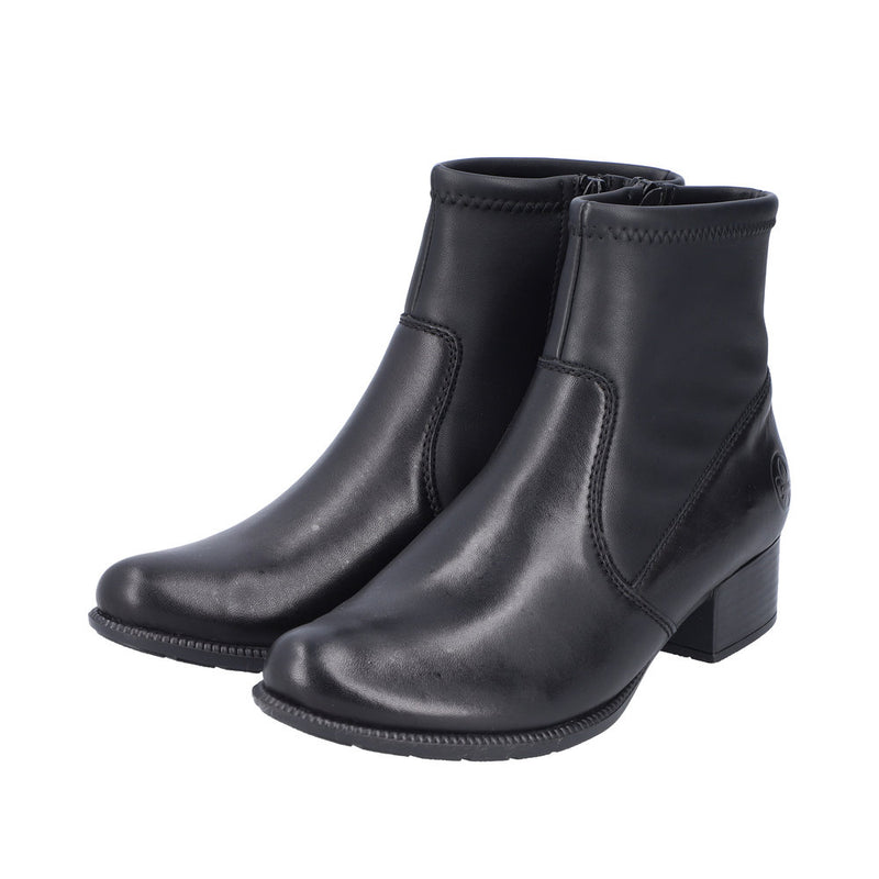 Rieker 78674-00 Low Heel Ankle Boot - Black