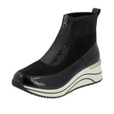 Remonte D0V70-01 Block Heel Boot - Black Suede