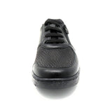 Softmode FEMME Leather/Stretch Textile Laced Shoe - Black