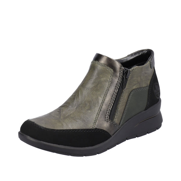 Rieker L4851-52 Ankle Boot - Green Combination