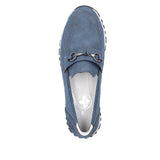 Rieker N7455 Slip On Casual Shoe-Blue