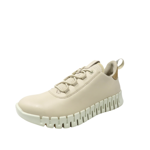 ECCO 218203 Gruuv Laced Sneaker - Limestone/White