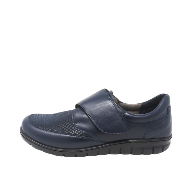 Softmode "Mira" Velcro Sytap Casual Shoe - Navy