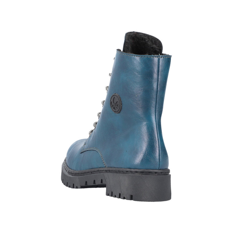Rieker Y2440-12 Lace/Zip Ankle Boot - Blue
