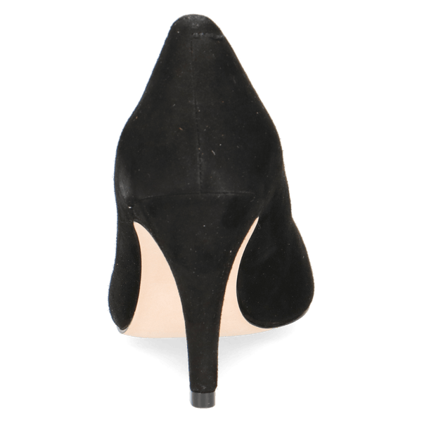 Caprice 22412 - Ladies High Heel Court Shoe - Black Suede