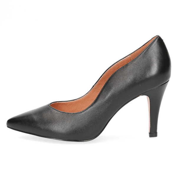 Caprice 22412 - Ladies High Heel Court Shoe - Black Patent