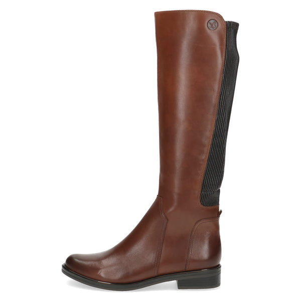Caprice 25513 Leather Knee Height Boot - Cognac