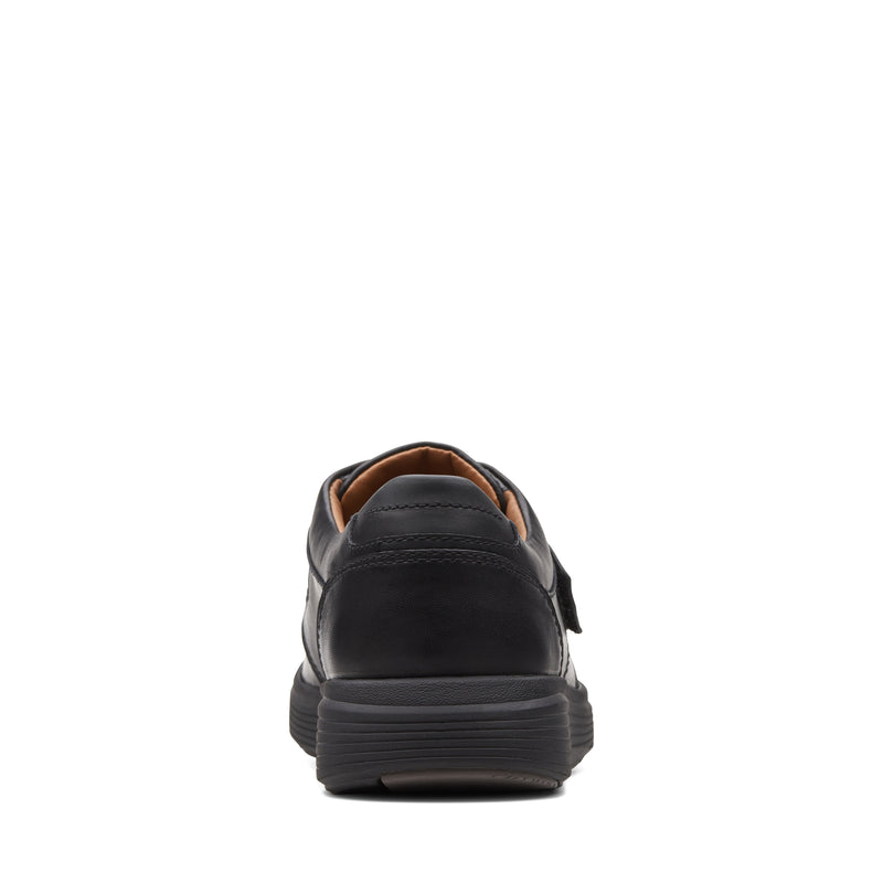 Clarks Un Abode Strap Mens Casual Leather Velcro Shoe - Black