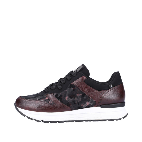 Rieker 40804-35 Leisure Sneaker - Dark Red Combination