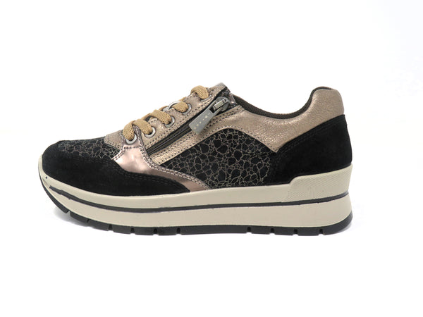 Igi & Co 4673155 leather Sneaker - Black/Taupe
