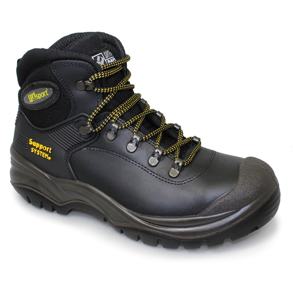 Grisport-Contractor-Black Leather-Safety Workboot-Laced