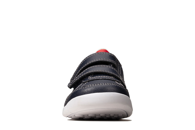 Clarks Emery Sky Toddler Velcro Shoe- - Navy