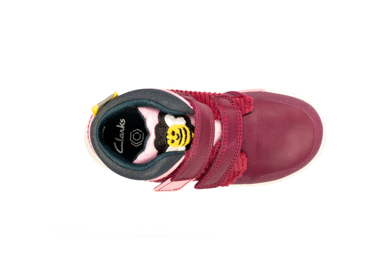 Clarks Sensor Hop Toddler Boot - Berry