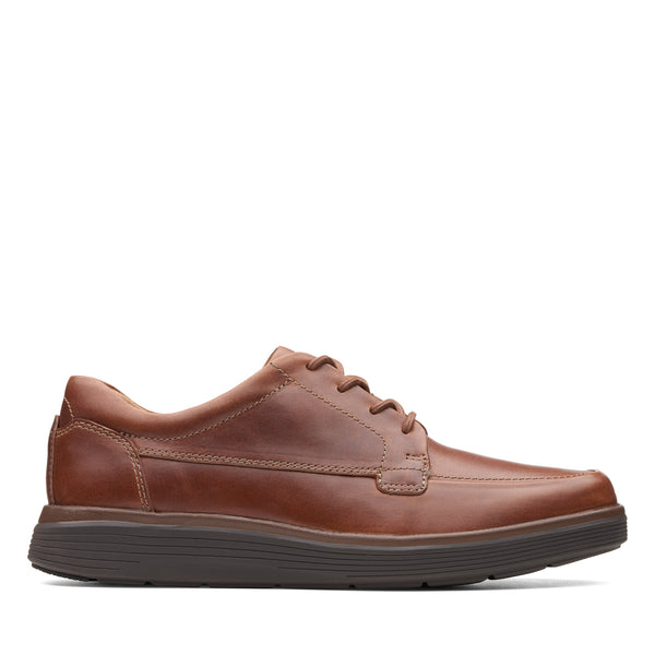 Clarks Un Abode Ease Mens Casual Leather Laced Shoe -  Brown